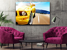 Obraz na stenu Žlté športové auto, yellow sport car